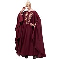Designer Irani Kaftan with embroidery work- Maroon